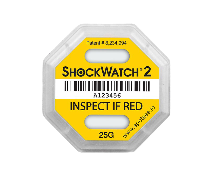 Indikátor nárazu Shockwatch2 - 25 g, žltý