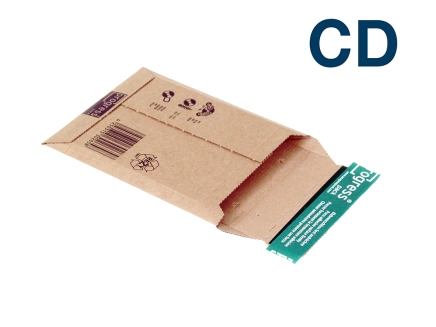 Obálka zásielková 1 - 2 CD DIN 127x145x25 mikrovlnná lepenka